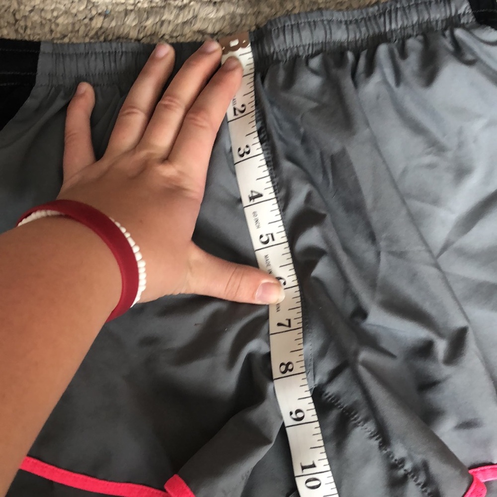 Grey with pink seams Nike DriFit athletic shorts - Picture 6 of 6